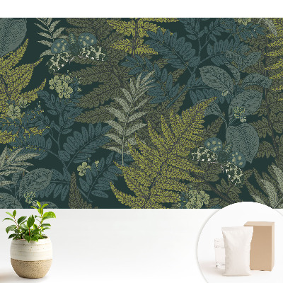 Dekor tapéta Levelek és pillangók klasszikus stílusban