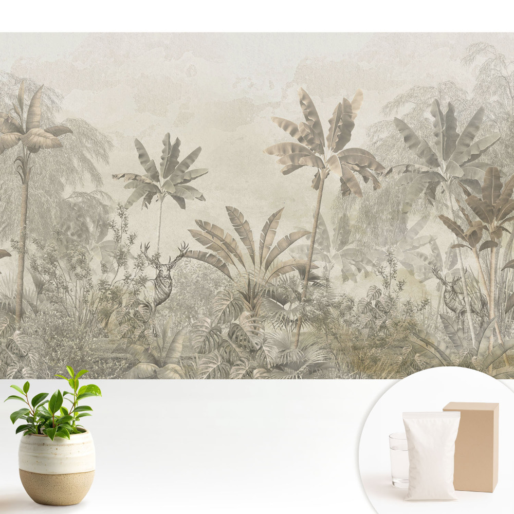 Dekor tapéta Egzotikus pálmafák meleg árnyalatokban