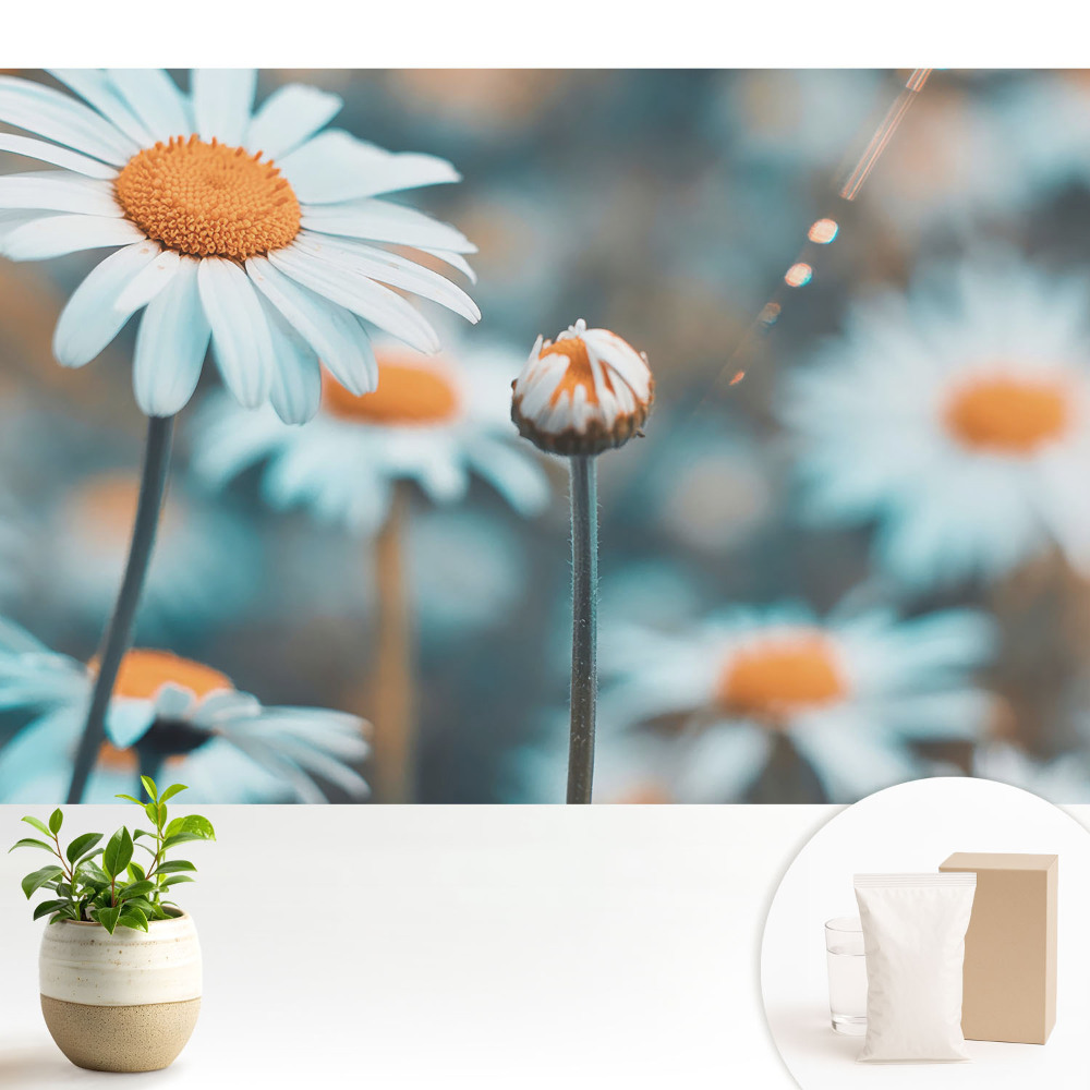 Modern tapéta A finom kamillavirág békét hoz