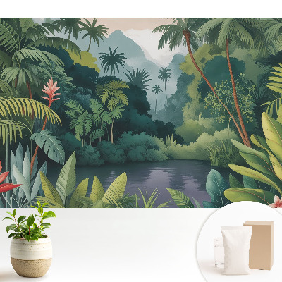 Modern tapéta Trópusi dzsungel pihentető harmónia