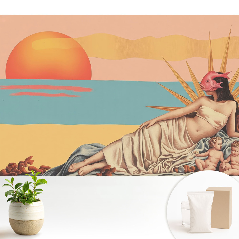 Tapéta Reneszánsz szürrealizmus pasztell nyugat