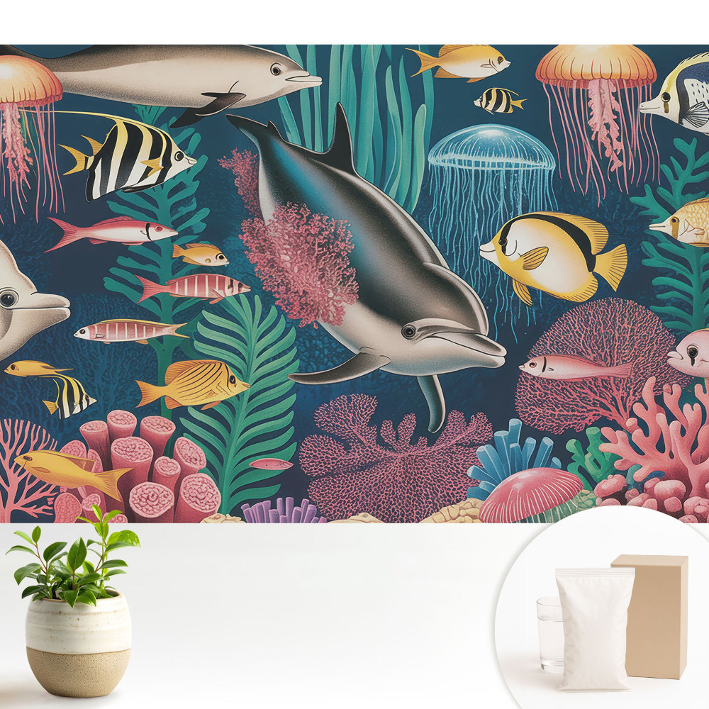 Modern tapéta Egy színekkel teli víz alatti világ