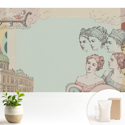 Dekor tapéta Stílusos pasztell történelmi kollázs