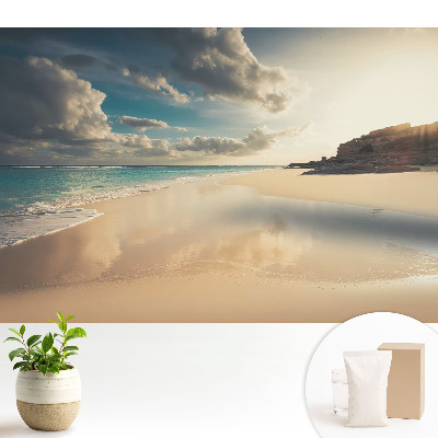 Modern tapéta Strand és óceán naplementekor