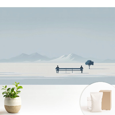 Tapéta Béke egy padon egy fa alatt