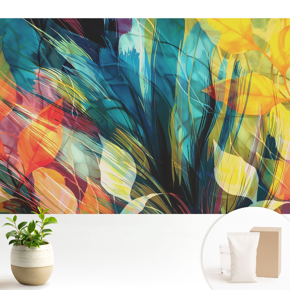 Dekor tapéta Színes levél absztrakció