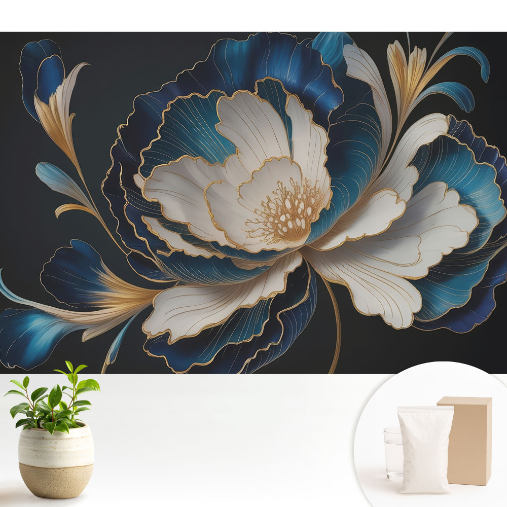 Modern tapéta Nagy virágos elegancia és frissesség