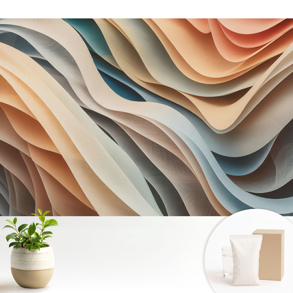 Tapéta Pasztell hullámos rétegek absztrakció