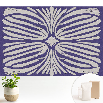 Tapéta Szimmetrikus virágmotívumok lilán