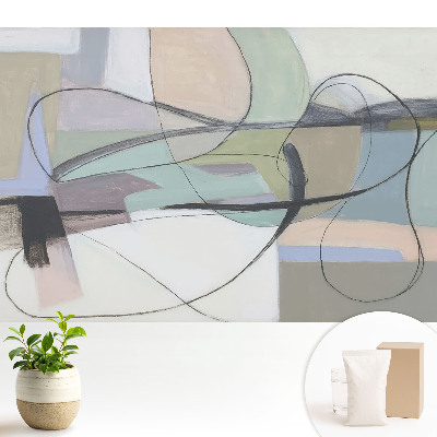 Tapéta Absztrakt pasztellszínek és bonyolult vonalak