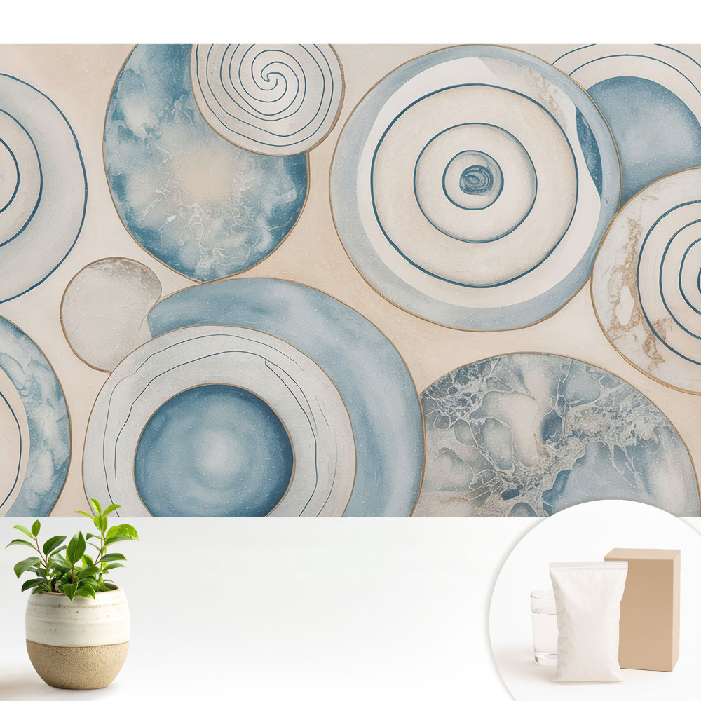 Modern tapéta Kék spirálok modern absztrakció