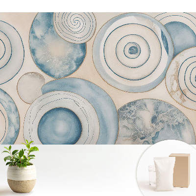 Modern tapéta Kék spirálok modern absztrakció