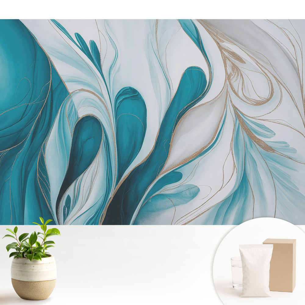 Dekor tapéta Absztrakt kék folyékony formák