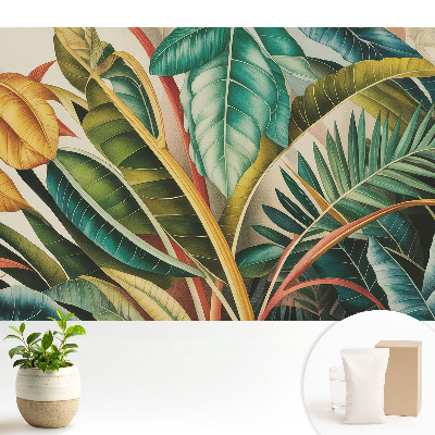 Modern tapéta Színes levelek modern stílusban