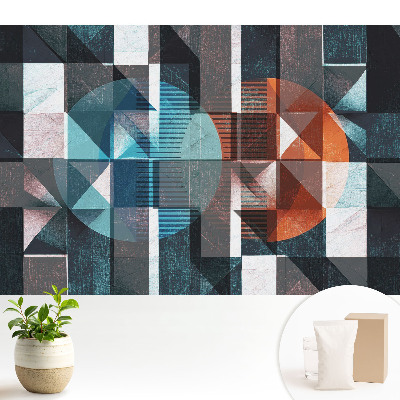 Dekor tapéta Dinamikus színekkel élénkített geometrikus minta