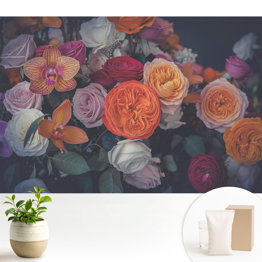 Modern tapéta Virágok harmóniában