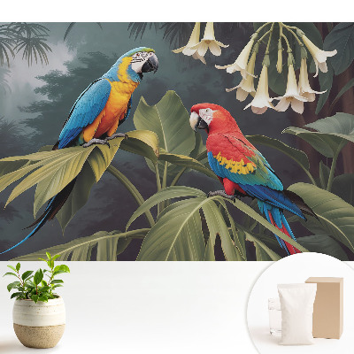 Dekor tapéta Trópusi papagájok, egzotikus színek