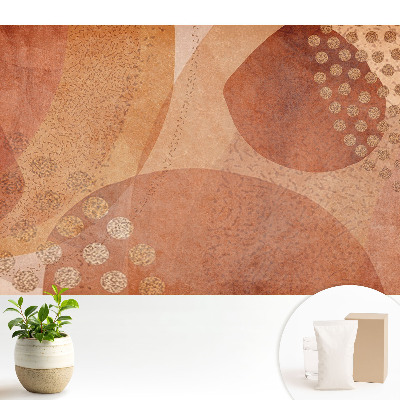 Dekor tapéta Absztrakt földszínű formák és pöttyök