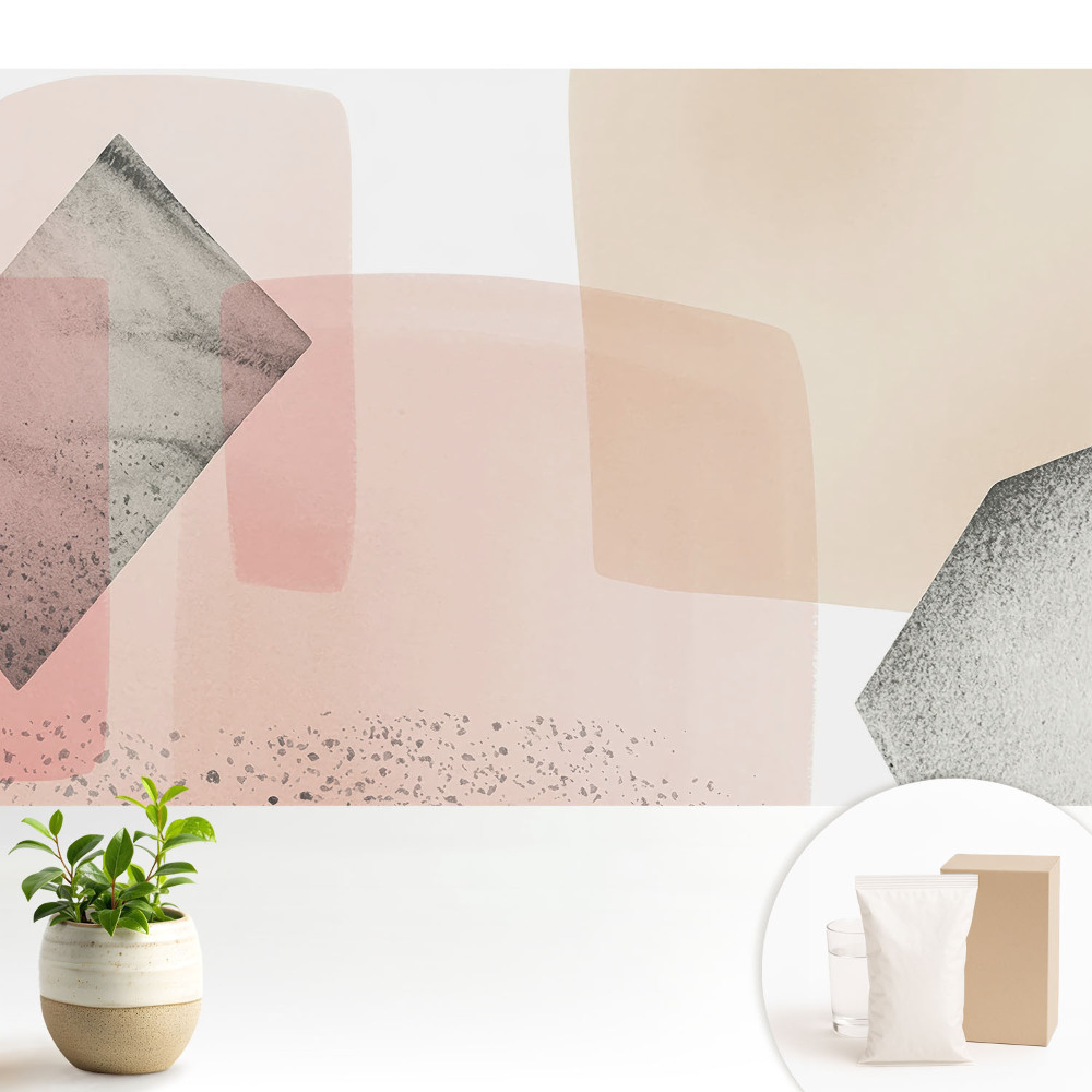 Tapéta A pasztell formák finom geometriája