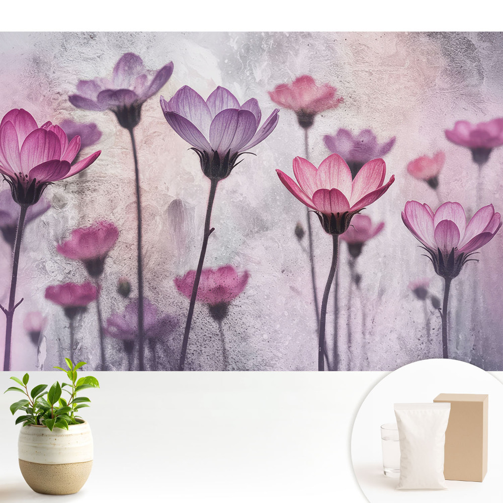 Modern tapéta Bájos virágok pasztell színekben