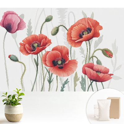 Tapéta Klasszikus botanikai mákok.