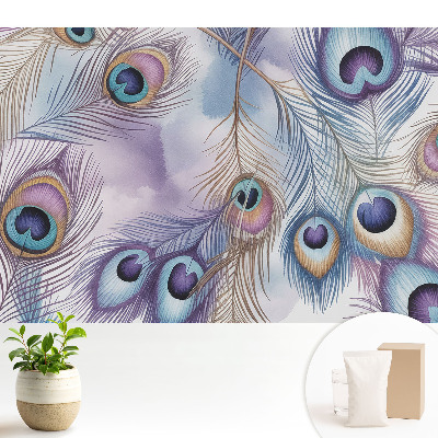 Tapéta Pasztell absztrakt pávatoll