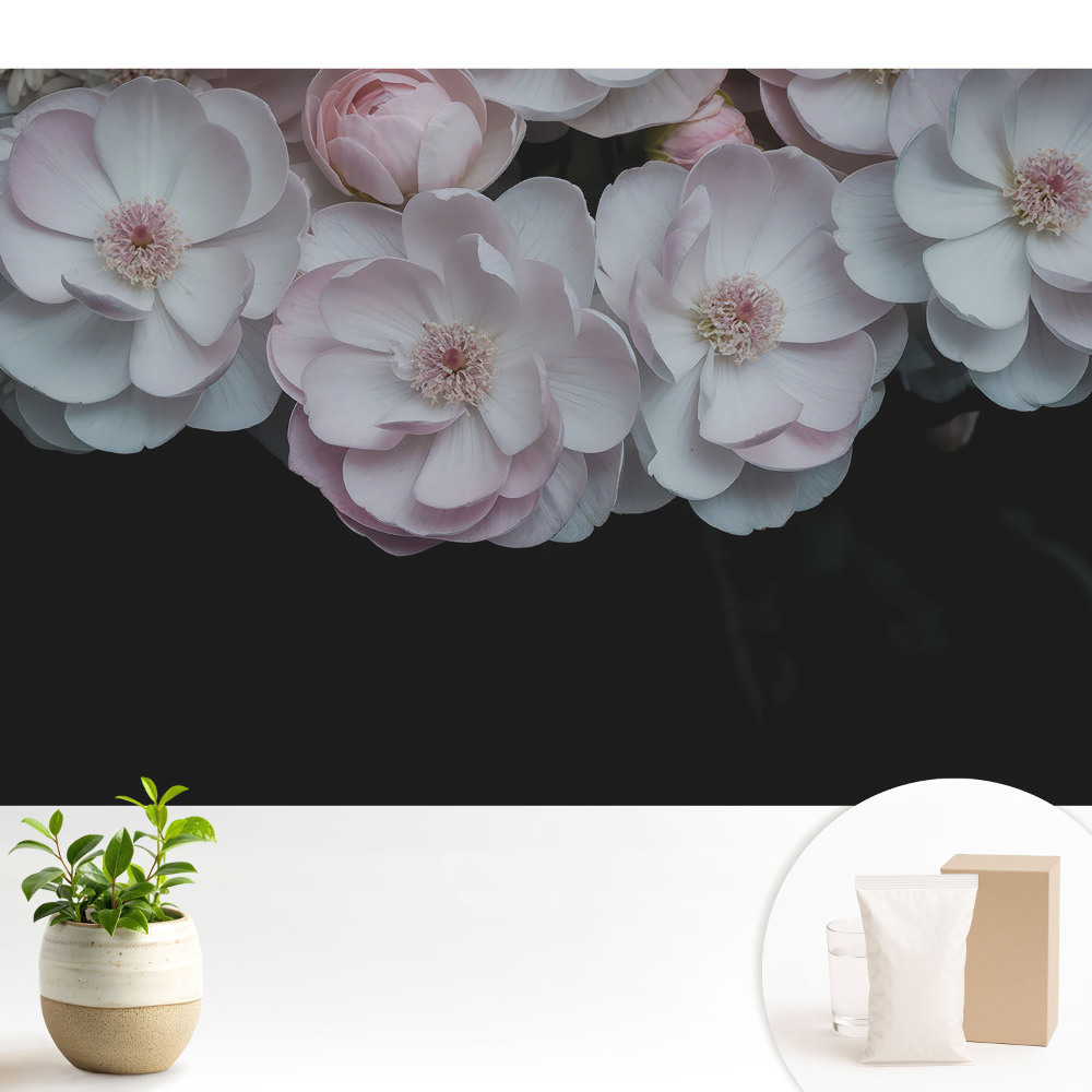 Tapéta Romantikus virágok finom színekben