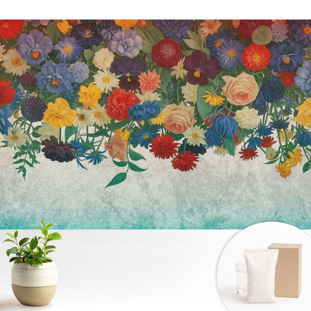 Dekor tapéta Virágos rusztikus harmónia motívum.