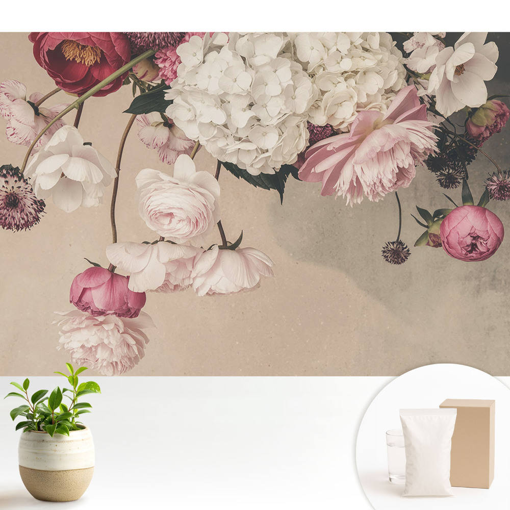 Dekor tapéta Finom virágok romantikus kompozícióban