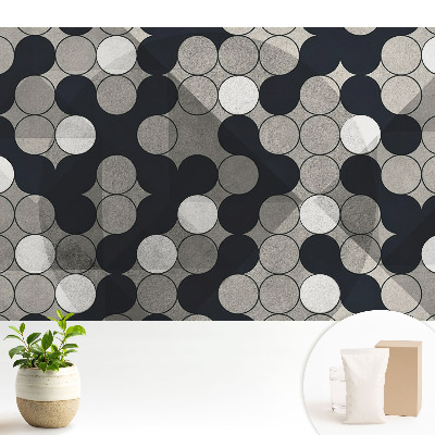 Tapéta Kontrasztos árnyalatú geometriai körök