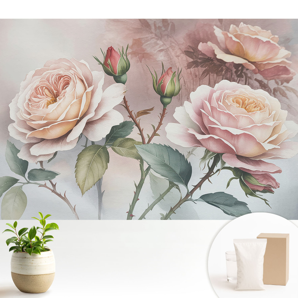 Tapéta Romantikus virágok klasszikus elegancia finomság