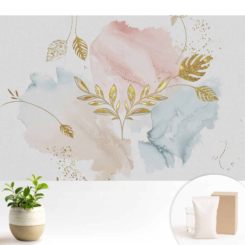 Modern tapéta Pasztell levelek finom eleganciája