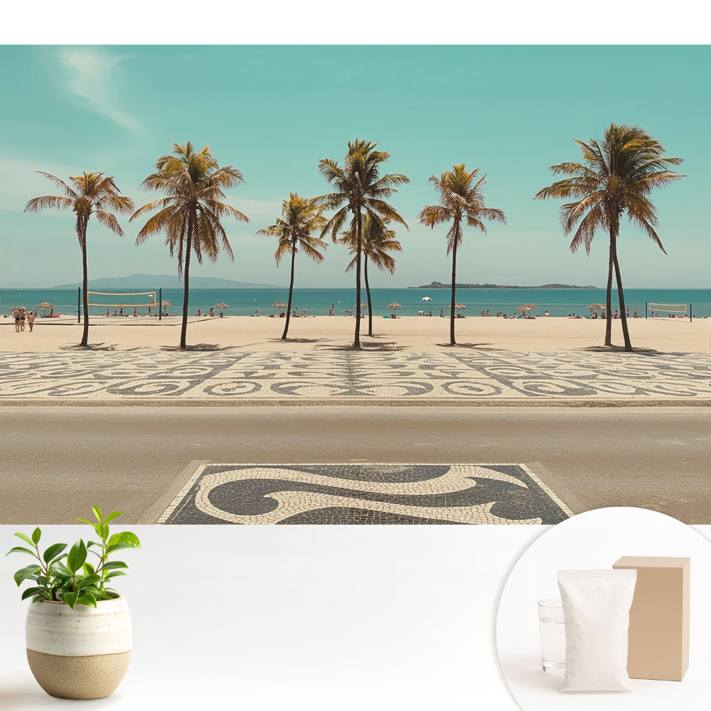 Dekor tapéta Trópusi tengerparti pálmafák óceán