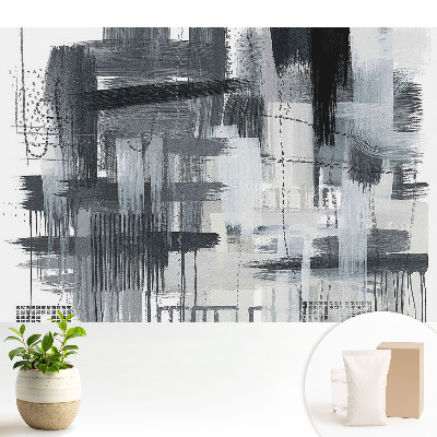 Dekor tapéta A vonások monokróm absztrakciója