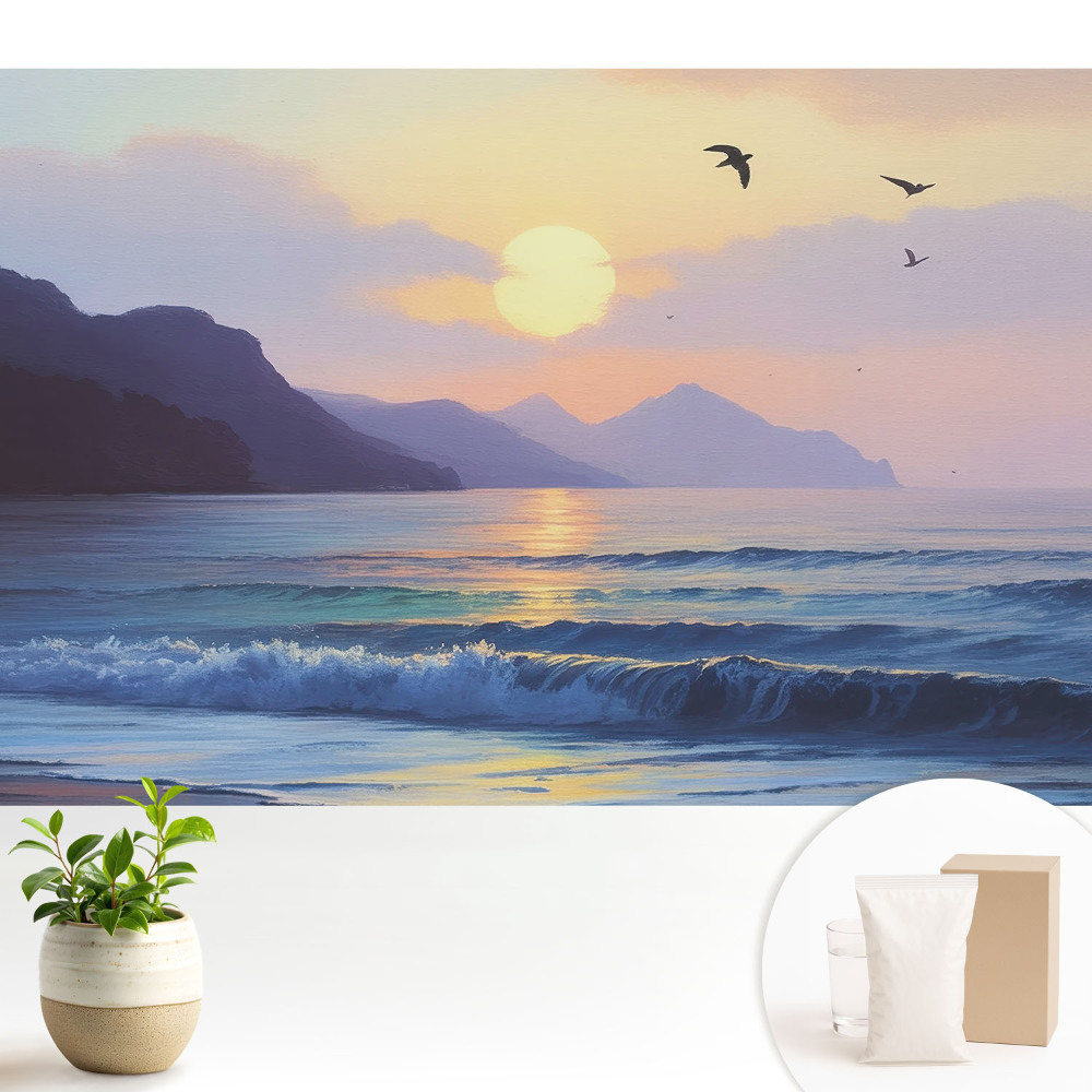 Tapéta Naplemente a tenger felett klasszikus stílusban