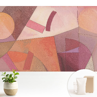 Tapéta Absztrakt geometriai formák meleg színekben