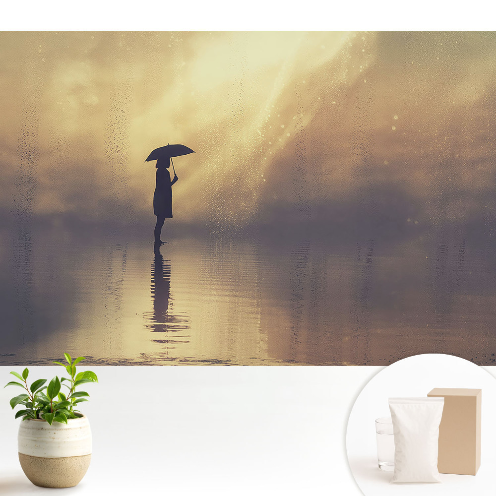 Tapéta Alak az esőben, a harmónia ragyogása