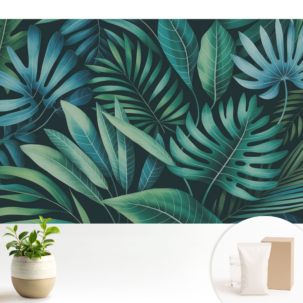 Modern tapéta Trópusi levelek harmonikus mintázatai