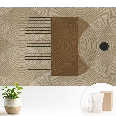 Tapéta Geometrikus körök és vonalak meleg árnyalatokban