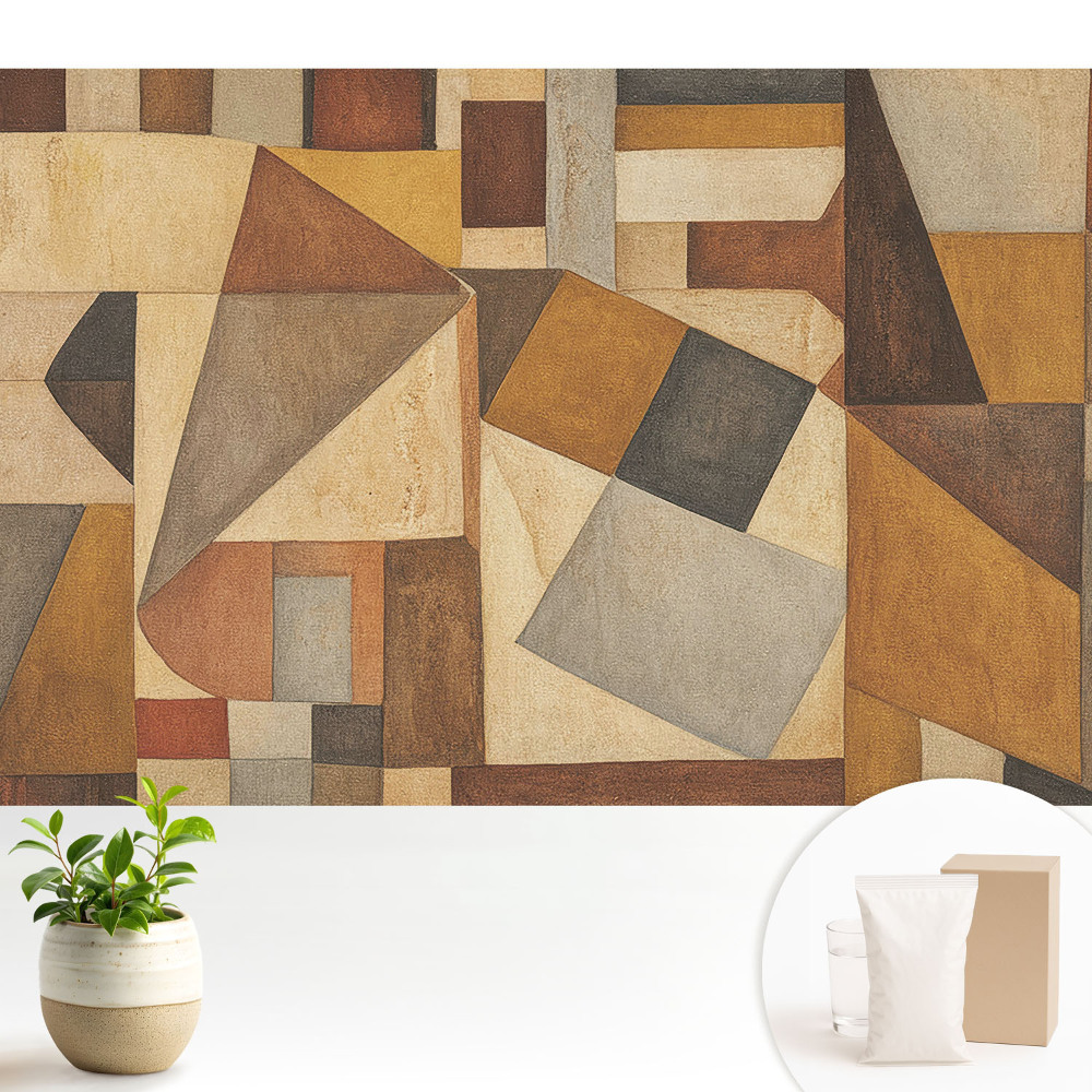 Modern tapéta Geometriai formák és meleg színek