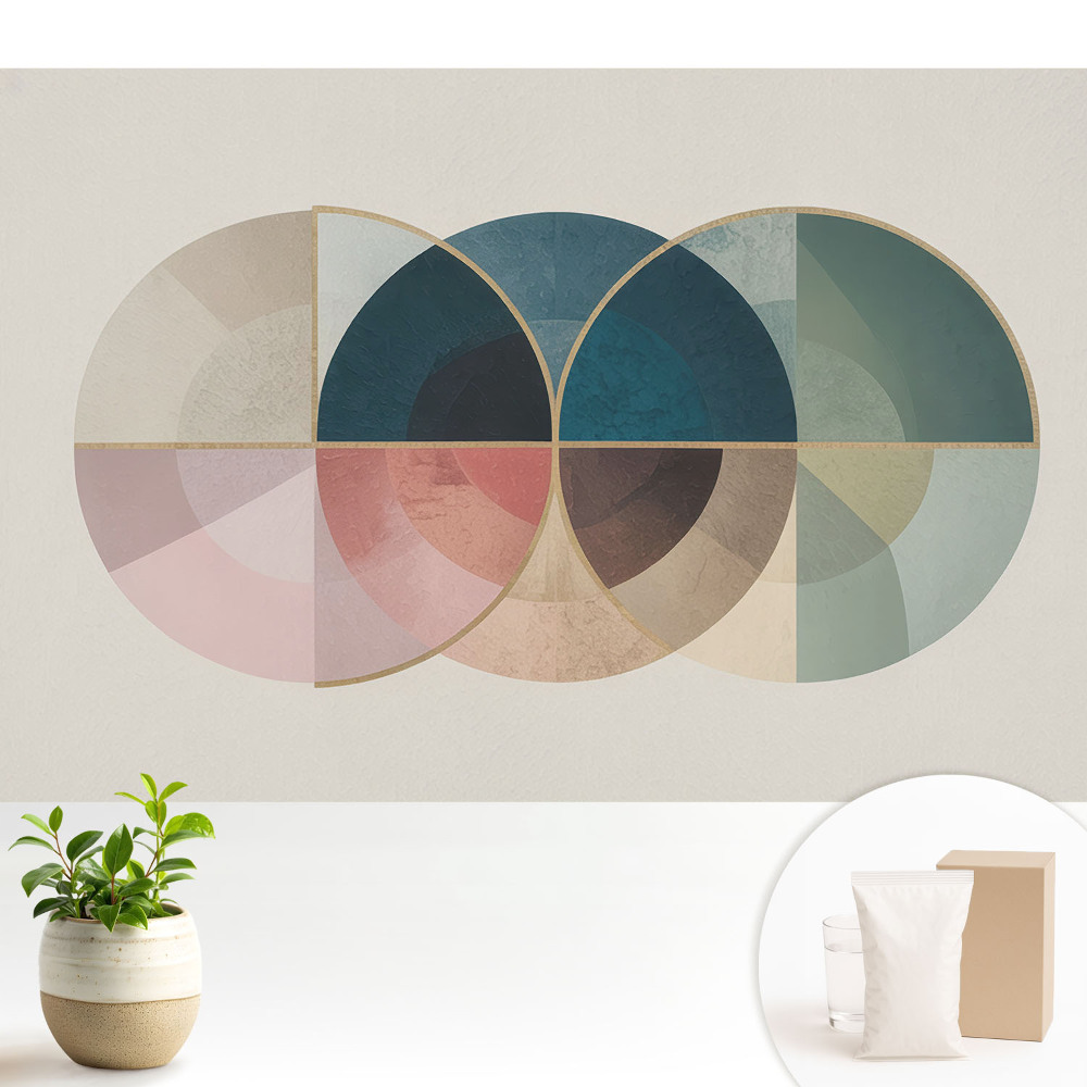 Dekor tapéta Színes kerekek modern stílusban