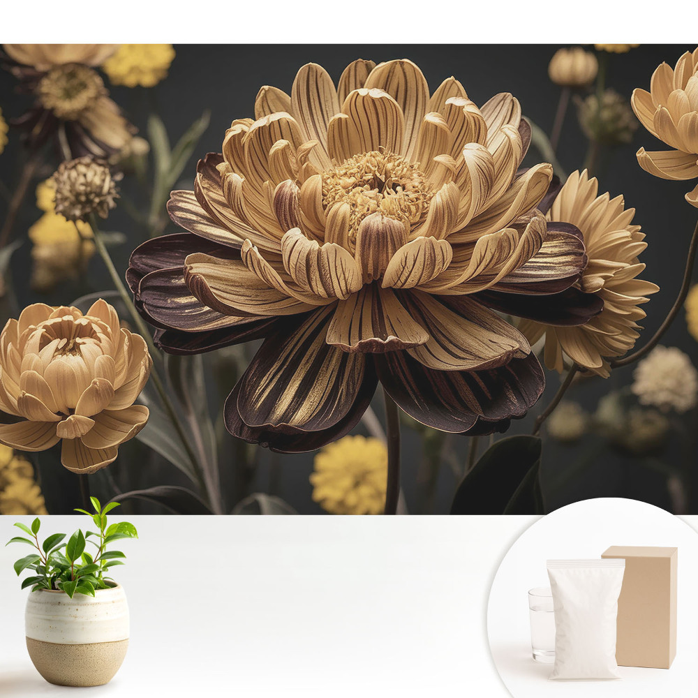 Tapéta Virágok klasszikus stílusban