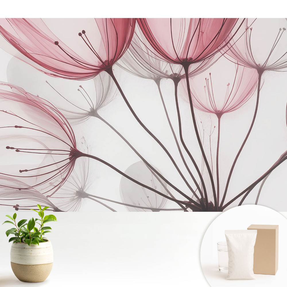 Tapéta Éteri virágok elegáns rét