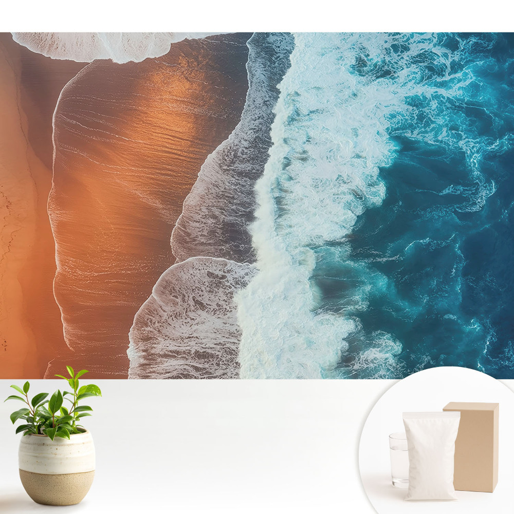 Dekor tapéta A víz és a föld találkozása, a színek energiája