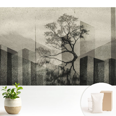 Modern tapéta Egy fa a városképben