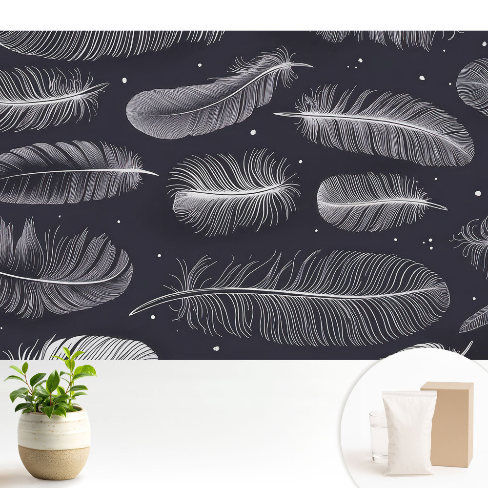 Dekor tapéta Tollak sötét háttér előtt