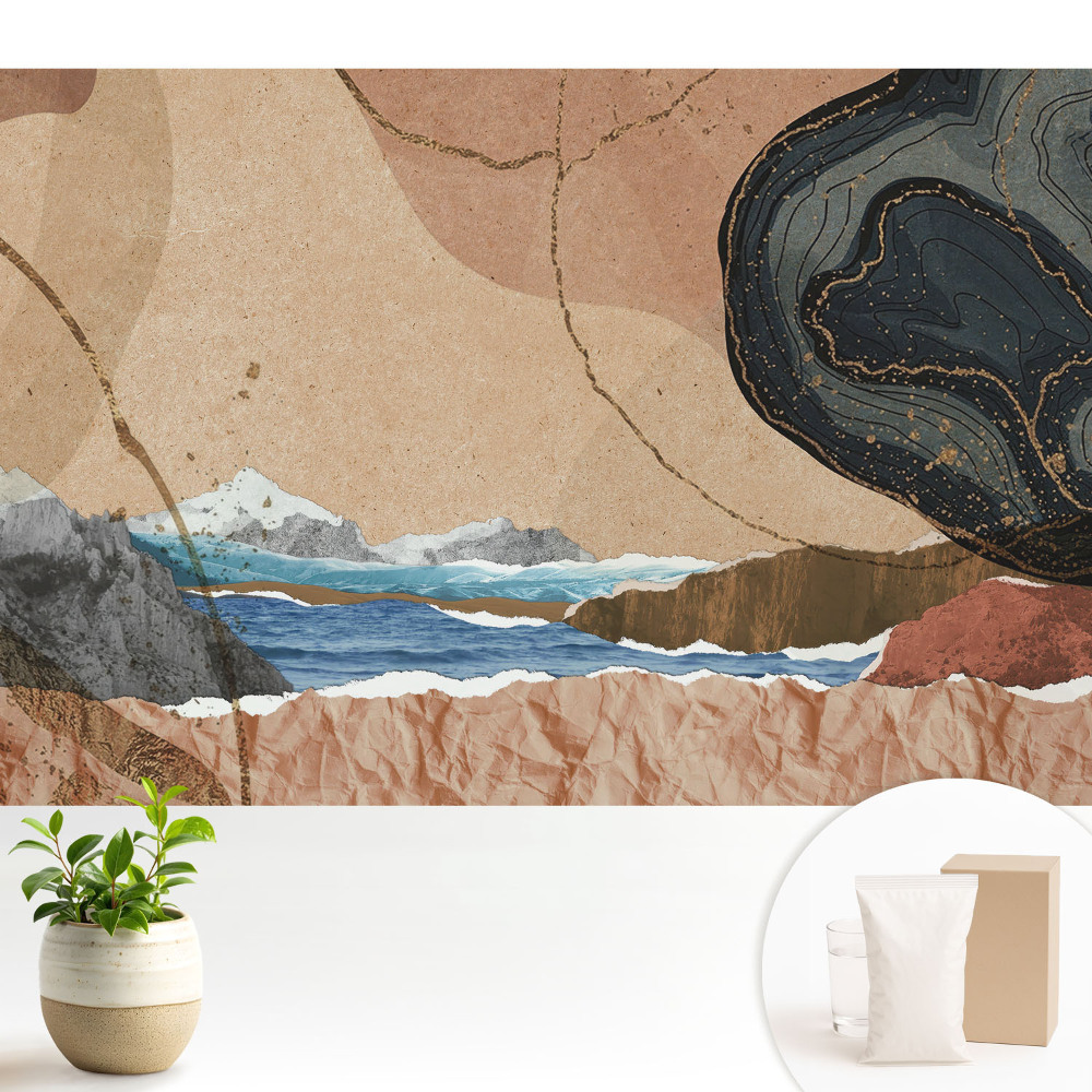 Dekor tapéta Színes táj szárazföldön és tengeren