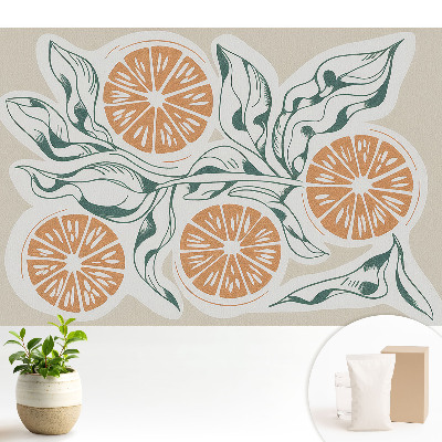 Modern tapéta Citrusfélék és levelek harmóniában