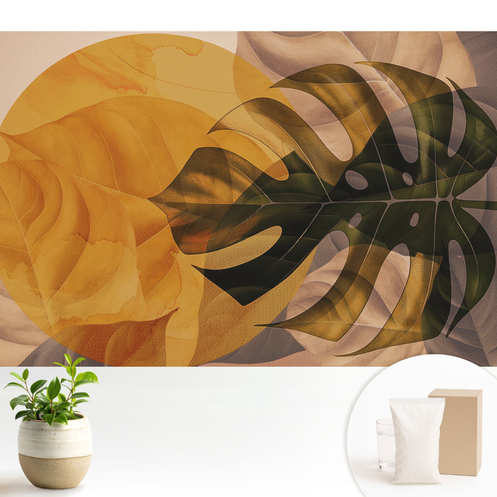 Tapéta Meleg tónusú levelek