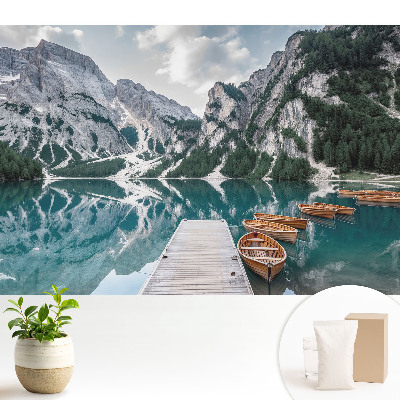 Tapéta Pihenés egy hegyi tó partján